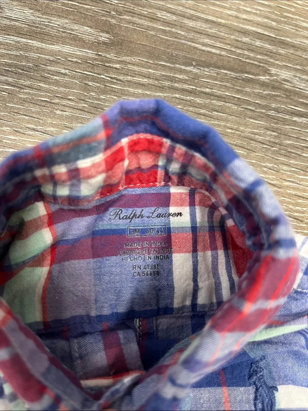 Lot of two multicolored plaid Ralph Lauren rompers size 3 months